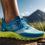 Home 21 운동화 깔창 추천 - A close-up image of a modern sports shoe insole featuring breathable mesh fabric combined with a tra...